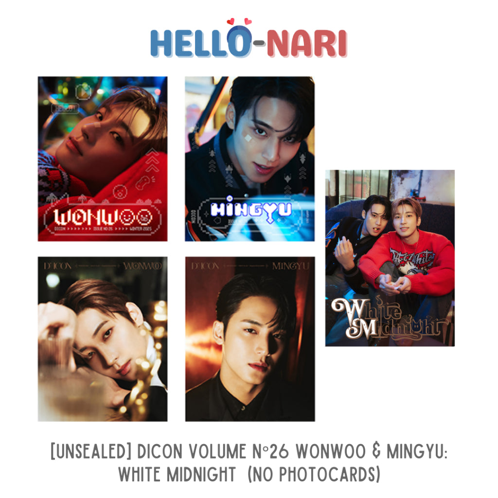 DICON VOLUME No26 WONWOO & MINGYU: White Midnight  (No Photocards)