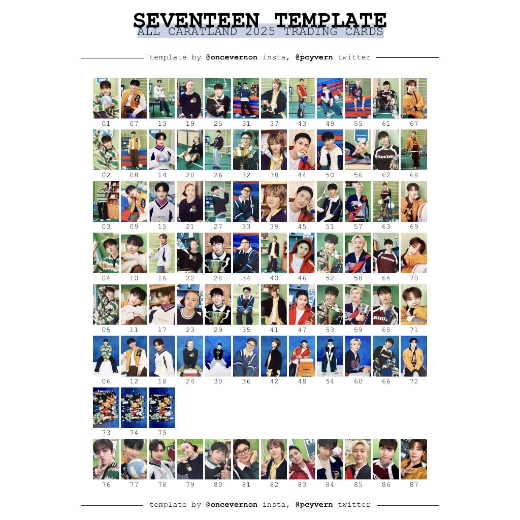 SEVENTEEN 2025 SVT 9th Fan Meeting: SEVENTEEN in CARAT LAND Official Trading Cards (Tingi)