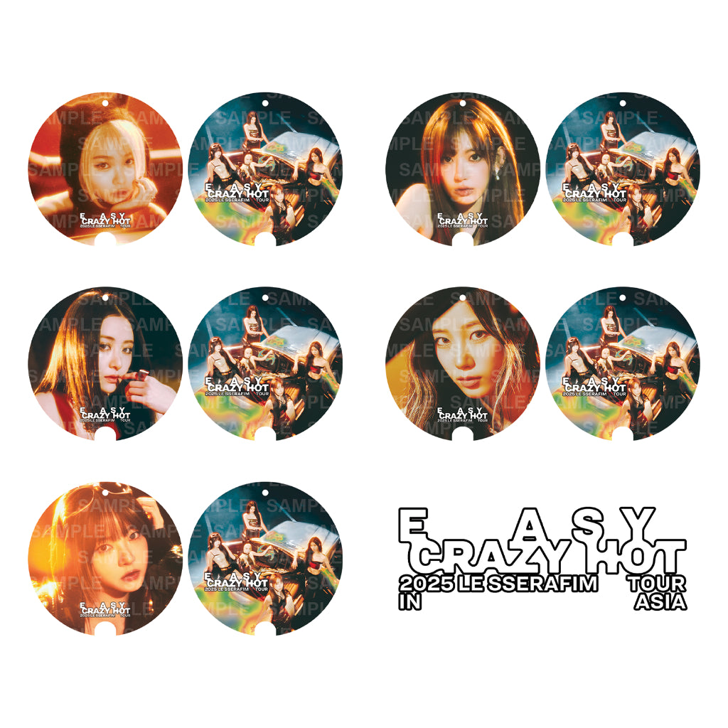 [FANMADE] LE SSERAFIM Mini Image Picket Fan Keyring