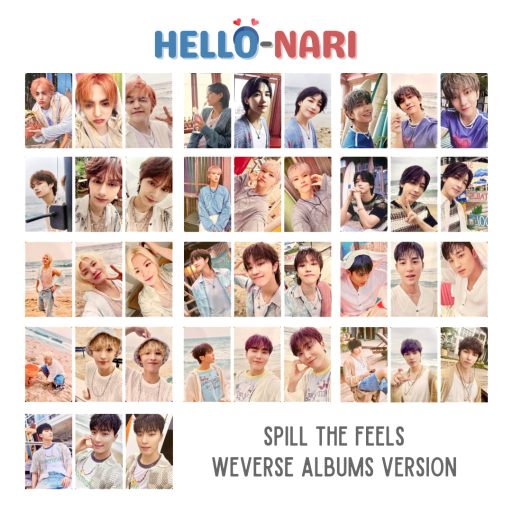 SEVENTEEN SPILL THE FEELS WeVerse Albums Version - QR Card and Photocards (Tingi)