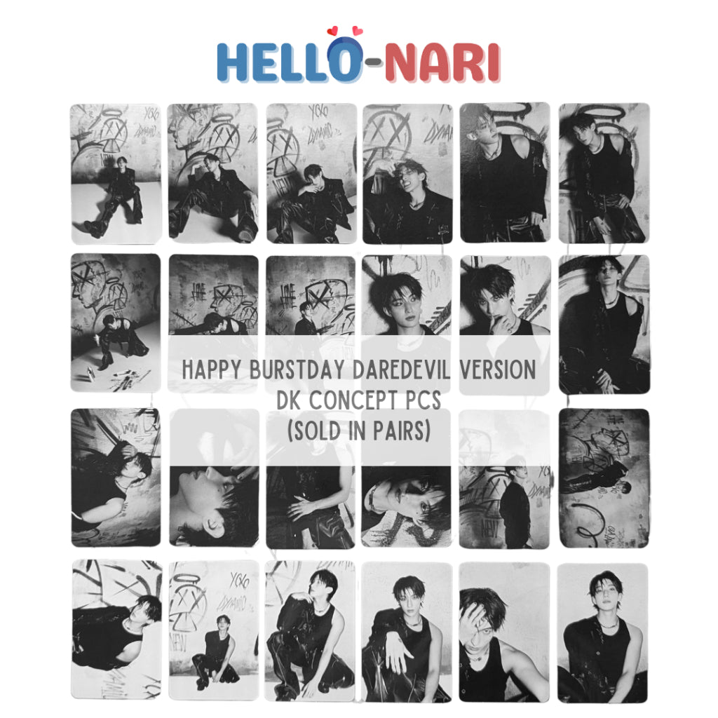 [DK] SEVENTEEN HAPPY BURSTDAY Daredevil Version Concept Photocards (Sold in pairs)