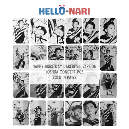 [JOSHUA] SEVENTEEN HAPPY BURSTDAY Daredevil Version Concept Photocards (Sold in pairs)