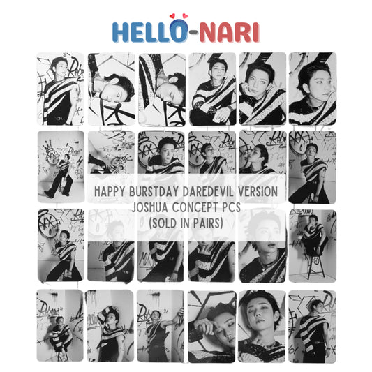 [JOSHUA] SEVENTEEN HAPPY BURSTDAY Daredevil Version Concept Photocards (Sold in pairs)
