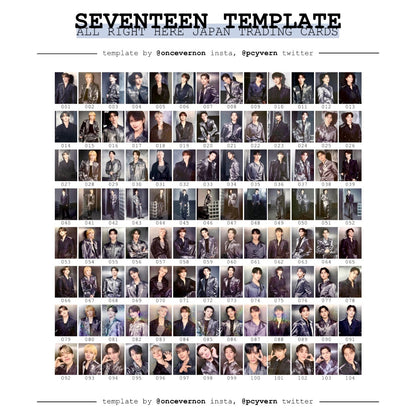 SEVENTEEN Tour: RIGHT HERE in JAPAN Official Photo Cards