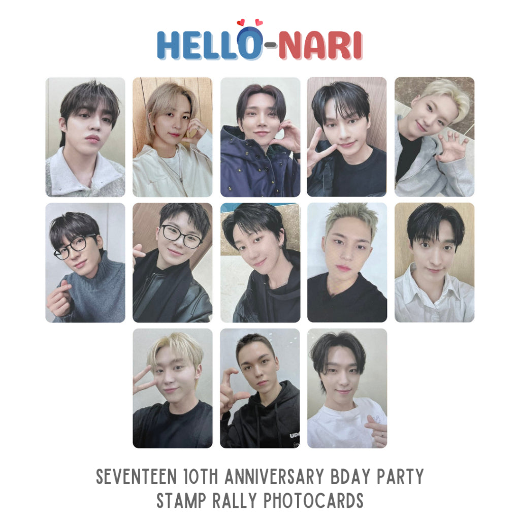 SEVENTEEN 10th Anniversary B-Day Party Stamp Rally Photocards (Burst Stage Happy Burstday)
