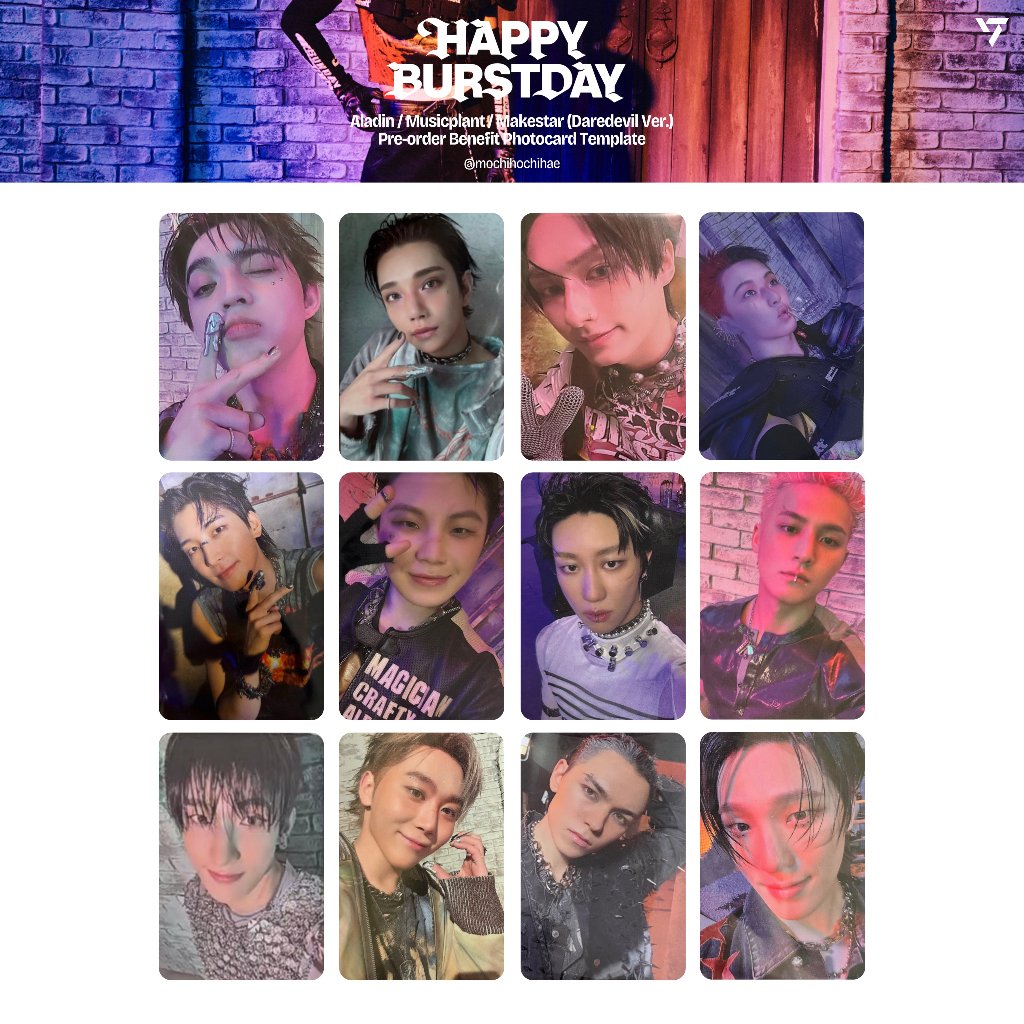 [MAKESTAR] SEVENTEEN HAPPY BURSTDAY Daredevil Version POB Photocards