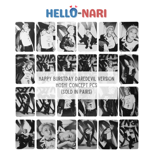 [HOSHI] SEVENTEEN HAPPY BURSTDAY Daredevil Version Concept Photocards (Sold in pairs)