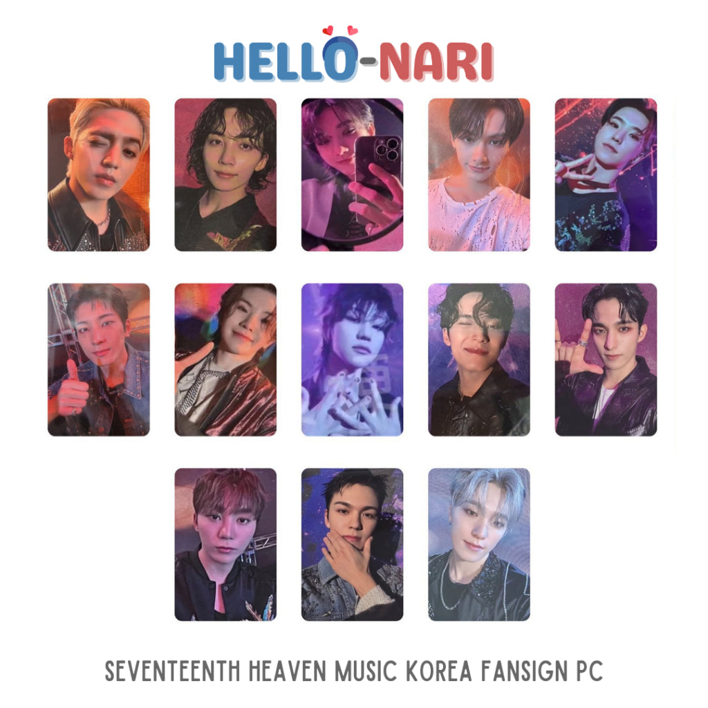 SEVENTEEN Seventeenth Heaven Music Korea Fansign Photocards