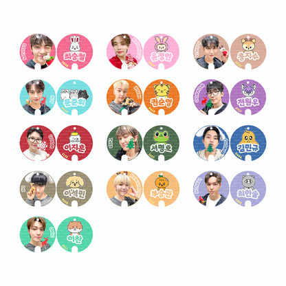 [FANMADE] SEVENTEEN Inspired Mini Image Picket Fan Keyring