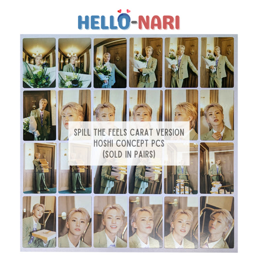 [HOSHI] SEVENTEEN SPILL THE FEELS Carat Version Concept Photocards (Sold in pairs)