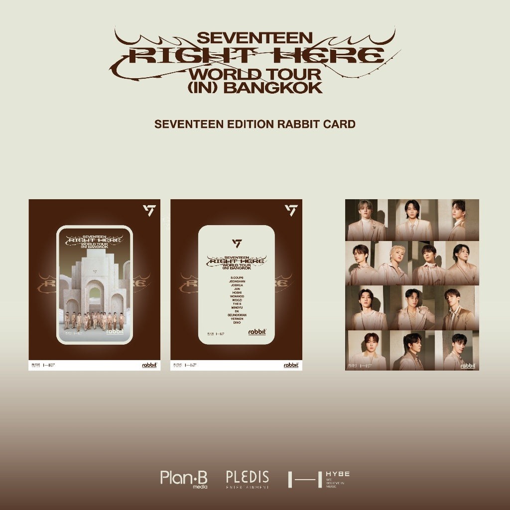 SEVENTEEN Edition Rabbit Card for Bangkok Mass Transit System (BTS Skytrain)