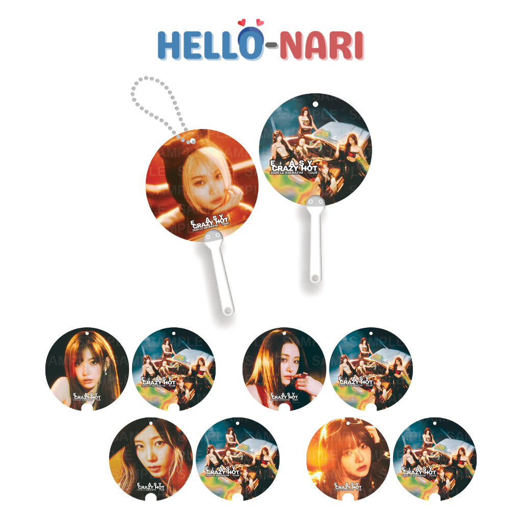 [FANMADE] LE SSERAFIM Mini Image Picket Fan Keyring