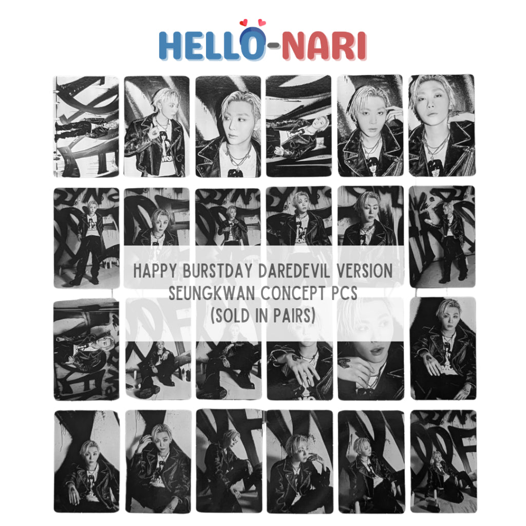 [SEUNGKWAN] SEVENTEEN HAPPY BURSTDAY Daredevil Version Concept Photocards (Sold in pairs)