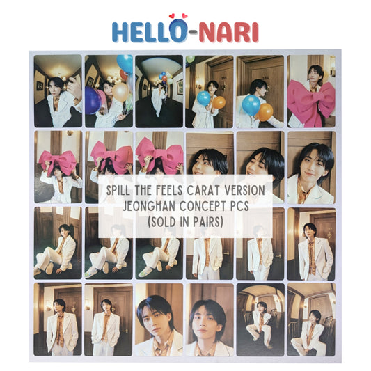 [JEONGHAN] SEVENTEEN SPILL THE FEELS Carat Version Concept Photocards (Sold in pairs)