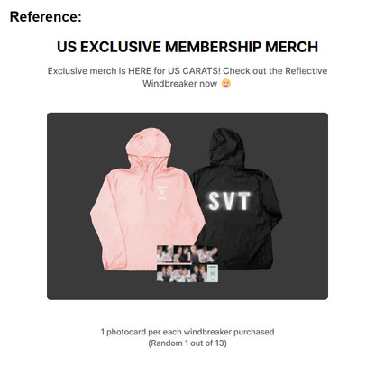 SEVENTEEN US Carat World / Reflective Windbreaker Bongbongie Photocard