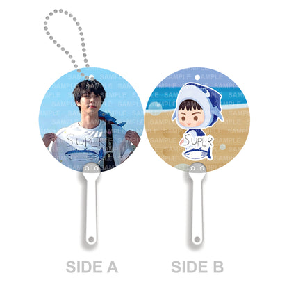 [FANMADE] BTS Inspired Mini Image Picket Fan Keyring