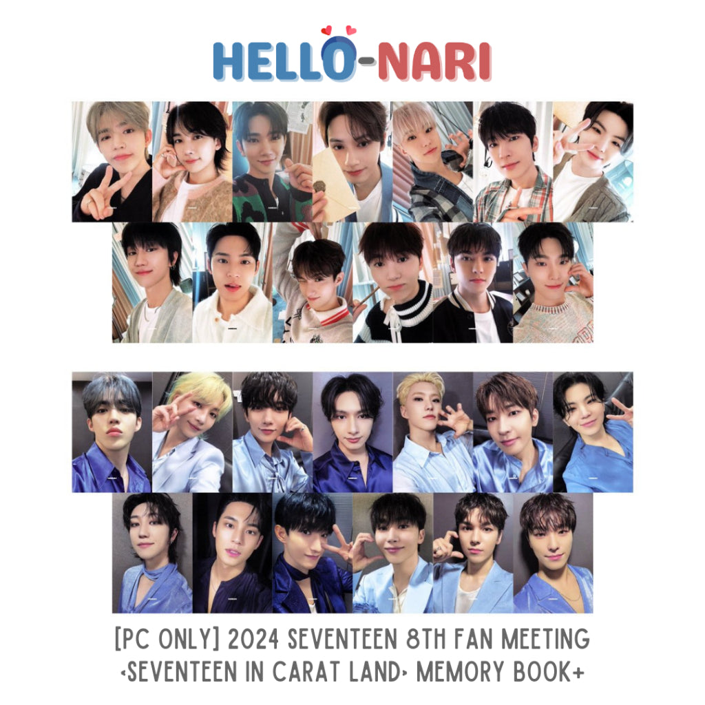 SEVENTEEN 8TH FAN MEETING <SEVENTEEN in CARAT LAND> MEMORY BOOK+ Photocards and POB