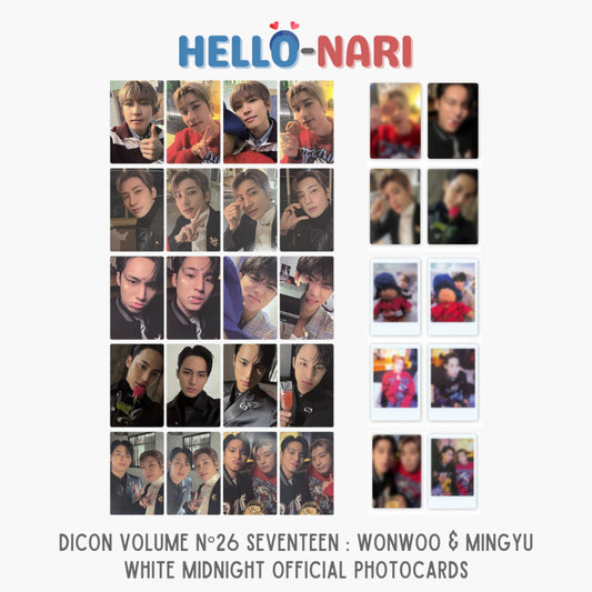 DICON VOLUME No26 SEVENTEEN WONWOO & MINGYU : White Midnight Official Photocards
