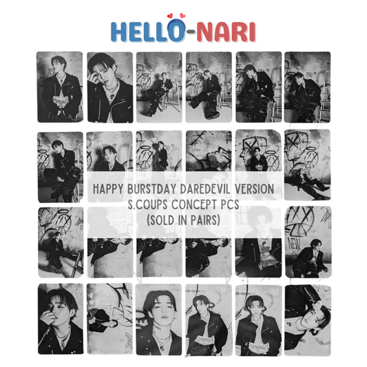 [S.COUPS] SEVENTEEN HAPPY BURSTDAY Daredevil Version Concept Photocards (Sold in pairs)