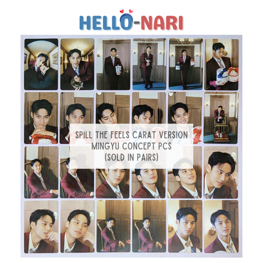 [MINGYU] SEVENTEEN SPILL THE FEELS Carat Version Concept Photocards (Sold in pairs)