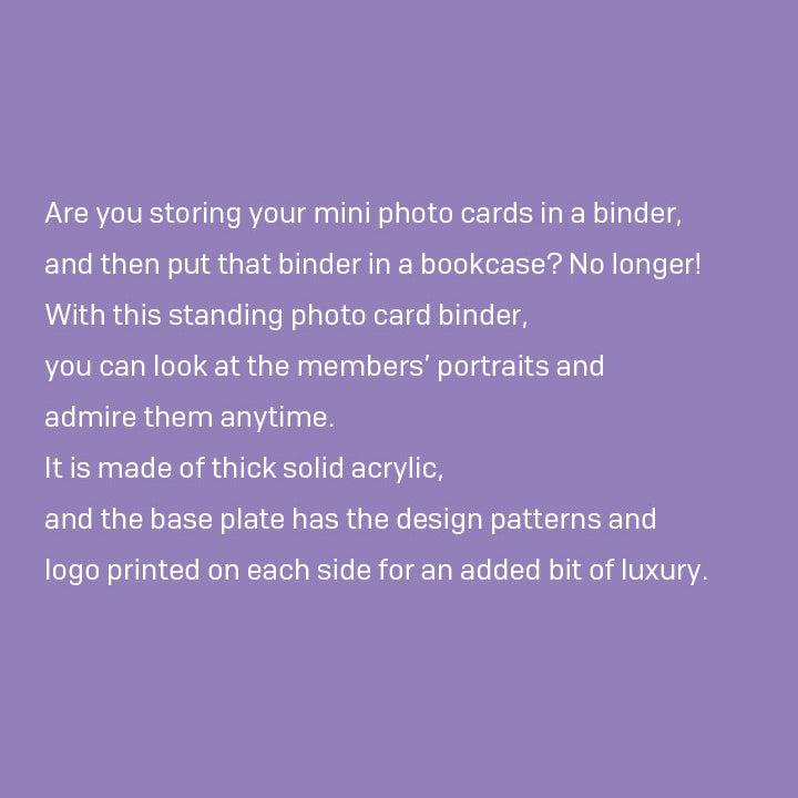 [UNSEALED] BTS SOWOOZOO Stand Photo Card Binder (No Photocards)