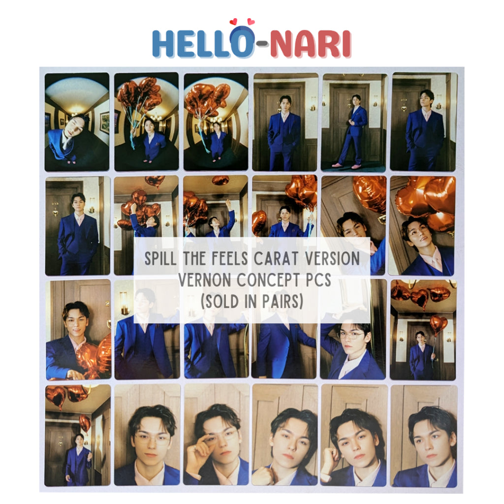 [VERNON] SEVENTEEN SPILL THE FEELS Carat Version Concept Photocards (Sold in pairs)