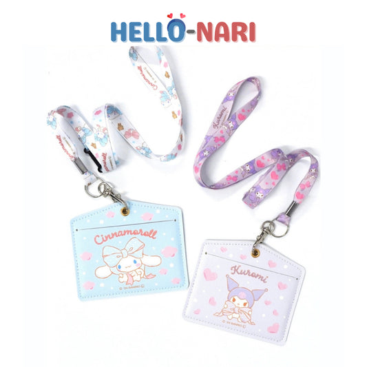 SANRIO ID Case and Neck Strap (Cinnamoroll / Kuromi)