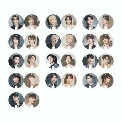 [FANMADE] SEVENTEEN Inspired Mini Image Picket Fan Keyring