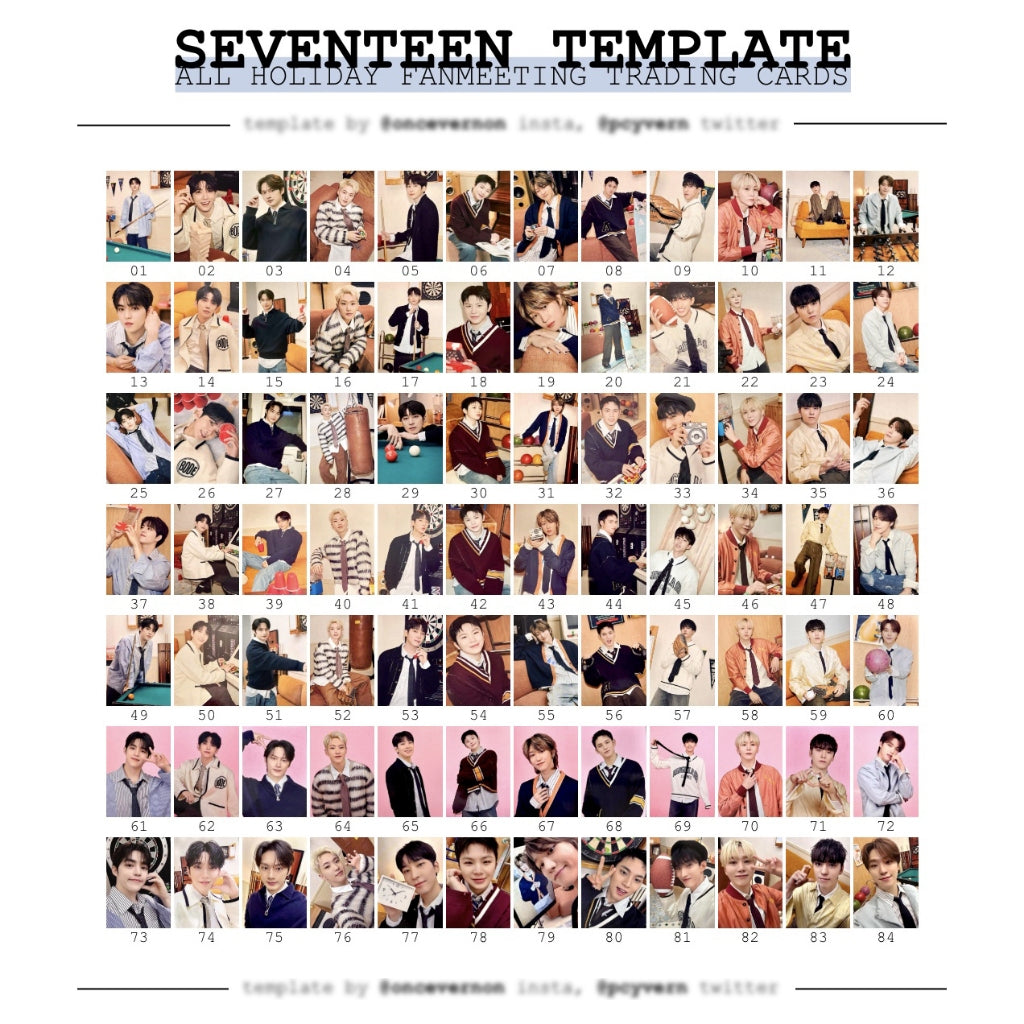 SEVENTEEN 2025 Japan Fanmeeting HOLIDAY Official Photo Cards