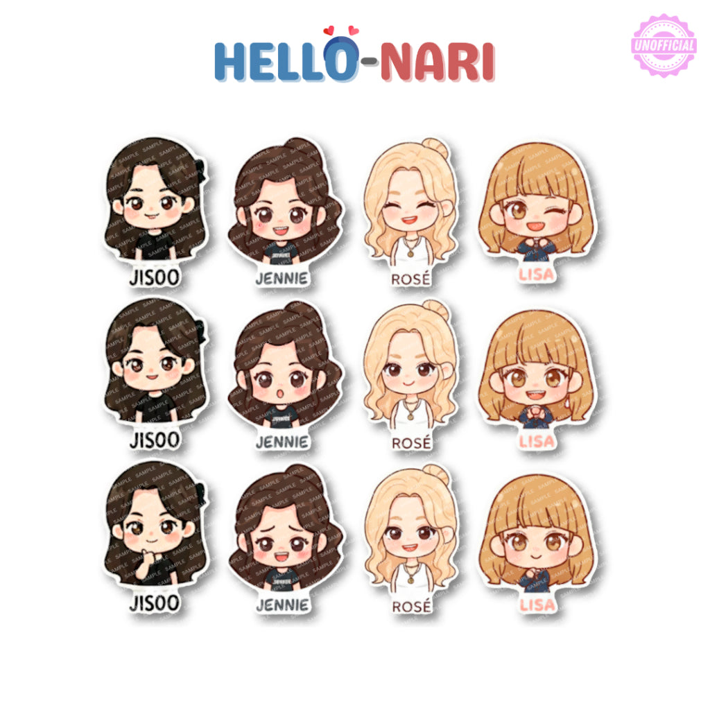 [FANMADE] BLACKPINK Inspired Stickers | Matte | Vinyl Sticker | Waterproof | Long-lasting | Chibi