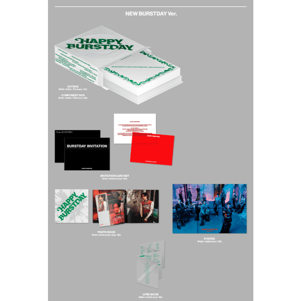 SEVENTEEN HAPPY BURSTDAY Standard Version (No Photocards) (Burstday, Escape, Myself)