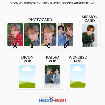 DICON VOLUME N°30 ENHYPEN (A-TYPE) GOLDEN AGE Official Photocards