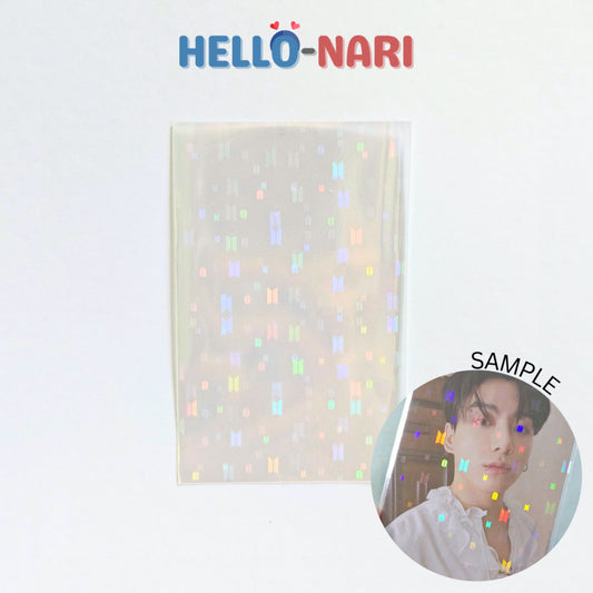BTS Logo Holographic Photo Card Sleeves (10pcs | 56x87mm)