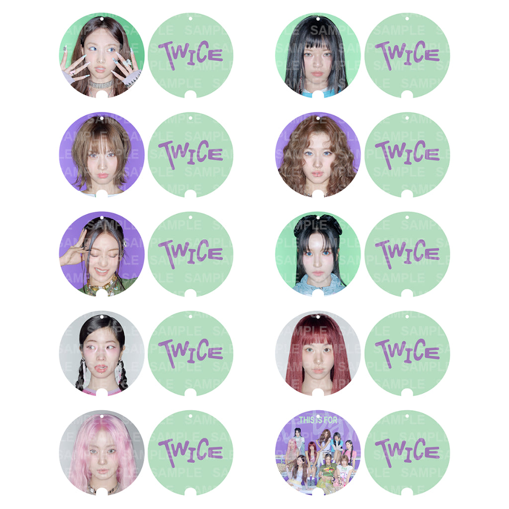 [FANMADE] TWICE Inspired Mini Image Picket Fan Keyring
