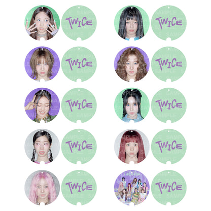 [FANMADE] TWICE Inspired Mini Image Picket Fan Keyring