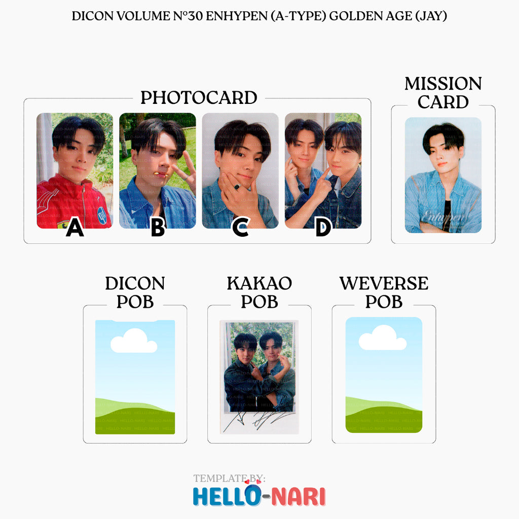DICON VOLUME N°30 ENHYPEN (A-TYPE) GOLDEN AGE Official Photocards