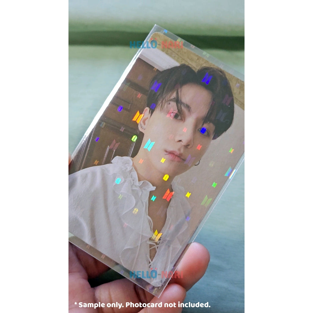 BTS Logo Holographic Photo Card Sleeves (10pcs | 56x87mm)
