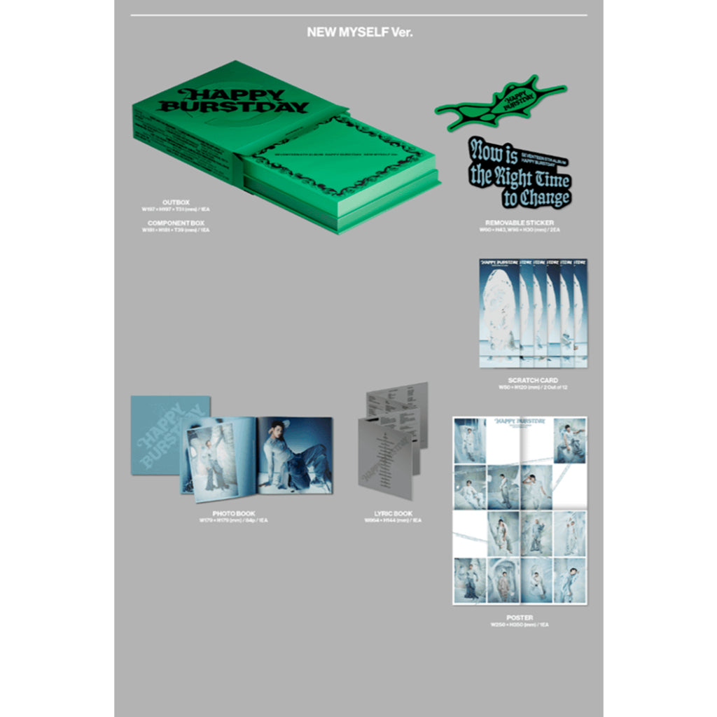 SEVENTEEN HAPPY BURSTDAY Standard Version (No Photocards) (Burstday, Escape, Myself)