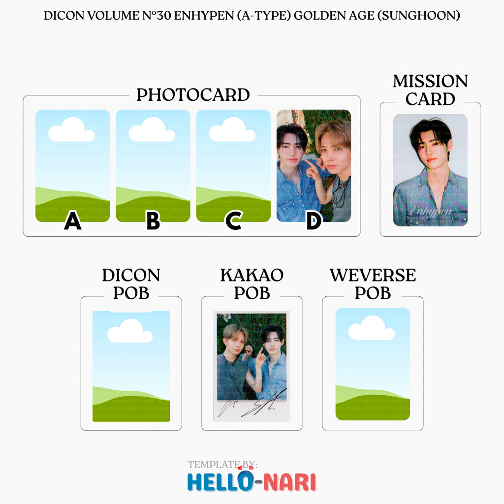 DICON VOLUME N°30 ENHYPEN (A-TYPE) GOLDEN AGE Official Photocards
