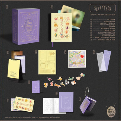 SEVENTEEN 2026 Season's Greetings: ONCE UPON A TIME (Unsealed Set | Photocards | Tingi)