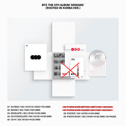 [UNSEALED] BTS 5th Album ARIRANG Standard Version (No Photocards) (Rooted in Korea | Rooted in Music