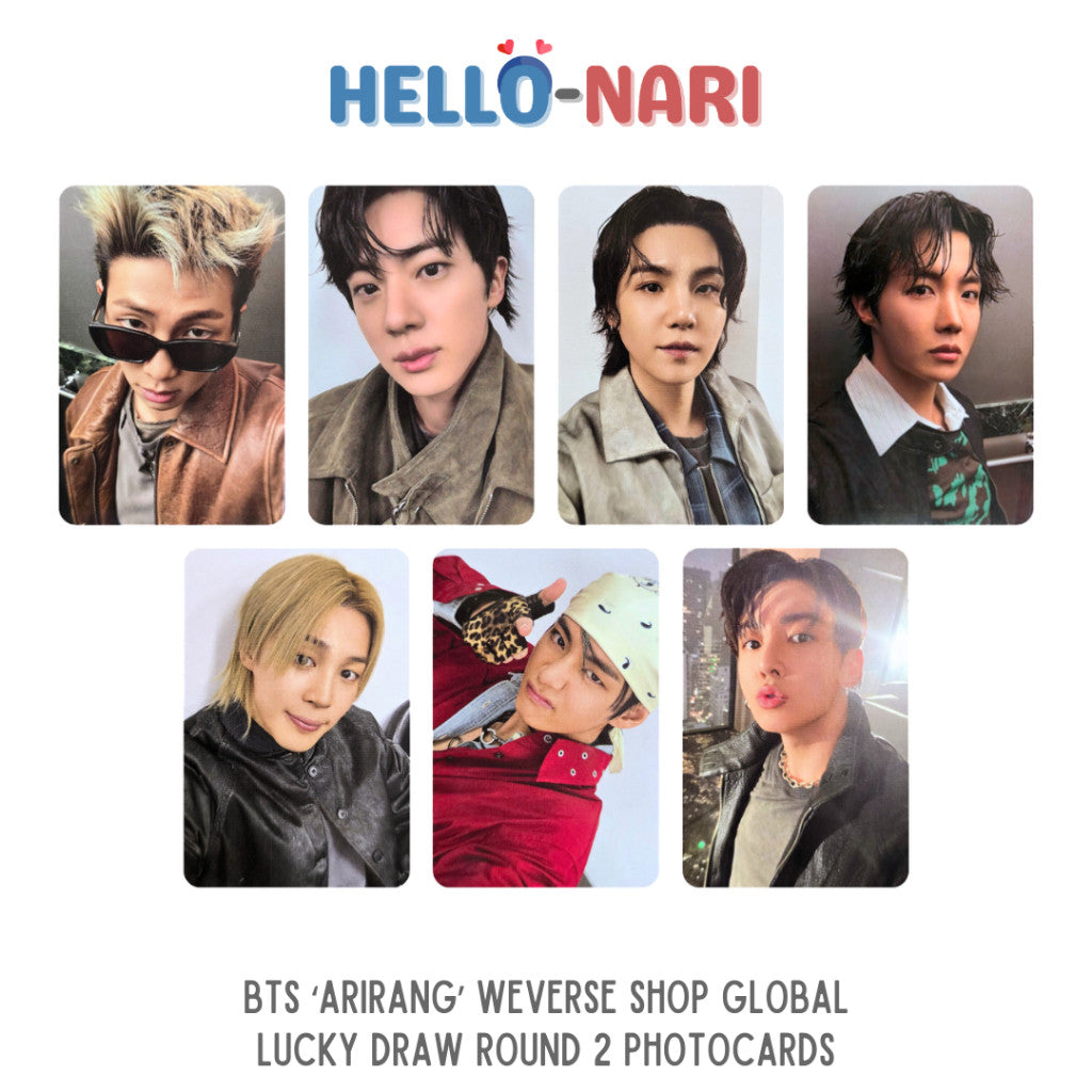 BTS 5th Album ARIRANG Official WeVerse Shop Global Lucky Draw Round 2 Photocards (LD R2)