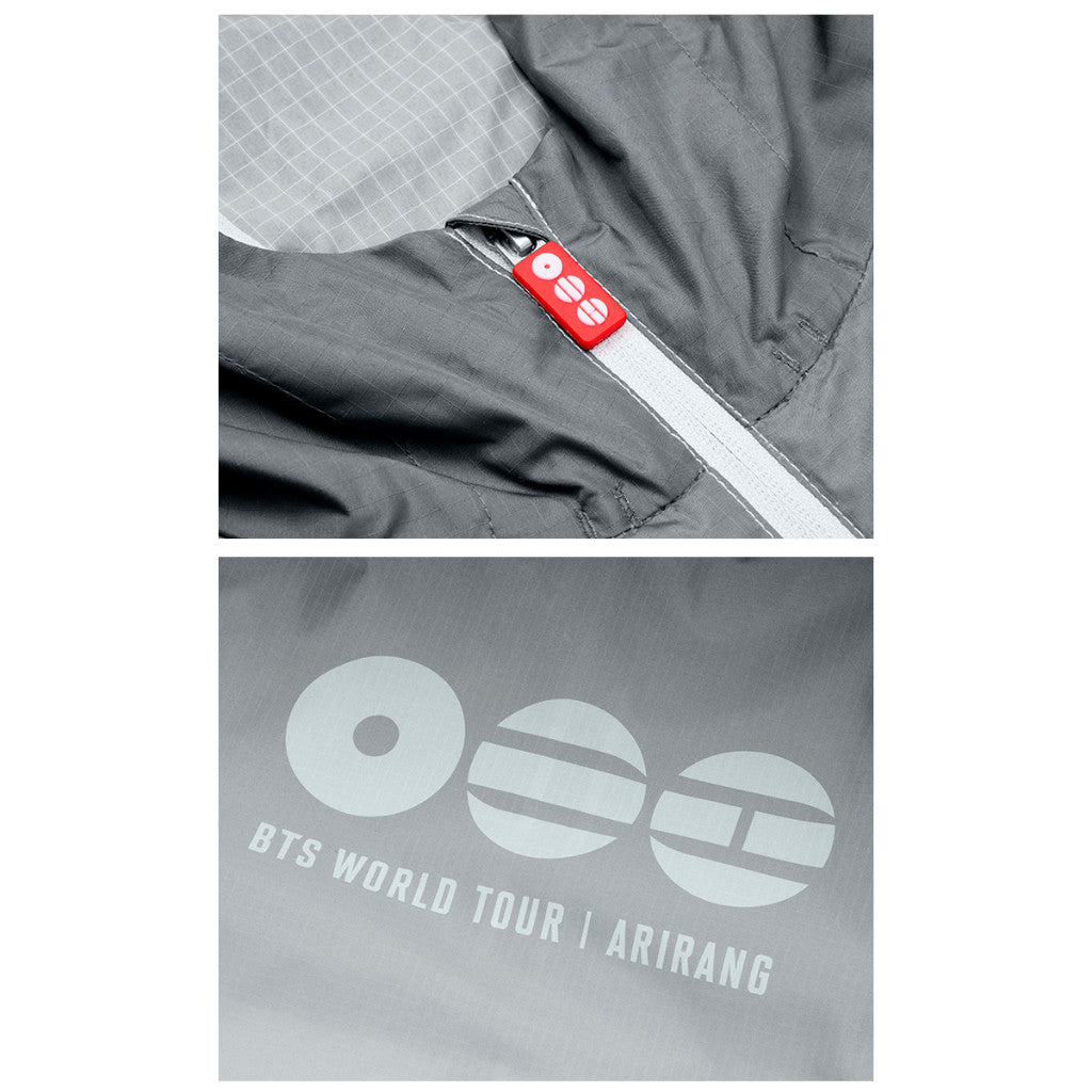 BTS Official Arirang Tour Merch - Wind Jacket (Gray | Global)