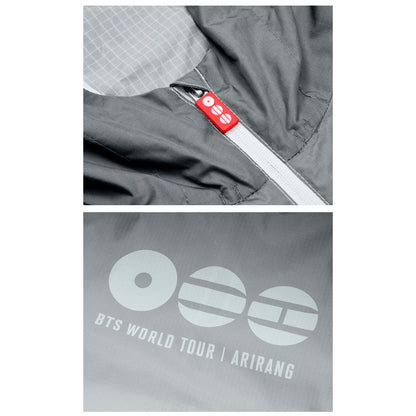 BTS Official Arirang Tour Merch - Wind Jacket (Gray | Global)