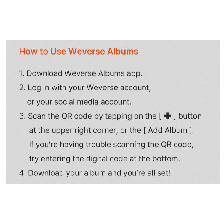 [UNSEALED] BTS 5th Album ARIRANG WeVerse Albums Version (QR Card only) (No Photocards)